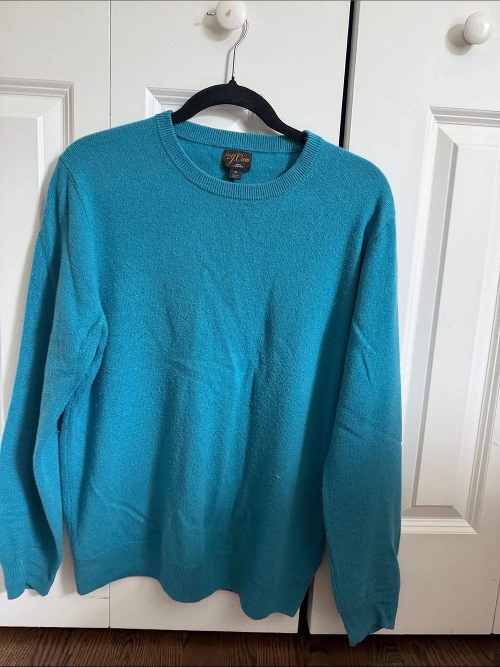 J. Crew Men's Crewneck Sweater in Teal Blue